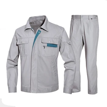Мъжки работно облекло единни работна риза с къс ръкав и джобове за механика-дърводелец
