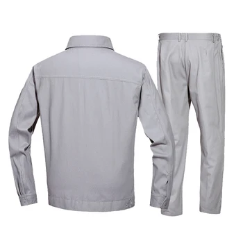 Мъжки работно облекло единни работна риза с къс ръкав и джобове за механика-дърводелец Мъжки работно облекло единни работна риза с къс ръкав и джобове за механика-дърводелец 3