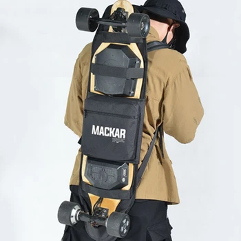 MACKAR популярна ПРОСТА електрическа чанта за скейтборд, лонгборд, плоска плоча, двойна раница за носене на 37 инча, регулируем сгъваема залив MACKAR популярна ПРОСТА електрическа чанта за скейтборд, лонгборд, плоска плоча, двойна раница за носене на 37 инча, регулируем сгъваема залив 3