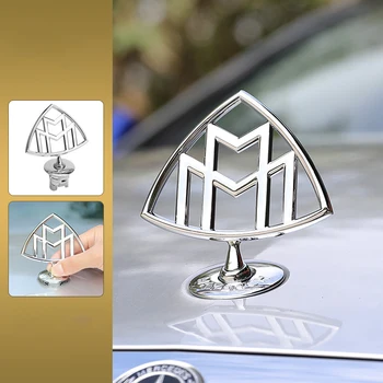 3D Стоящи Метална Емблема на Автомобилен Капак Логото на Стикер на Главата Предни Икона за Mercedes Maybach S400 S500 S600 S480 C-class, E-class и S-class
