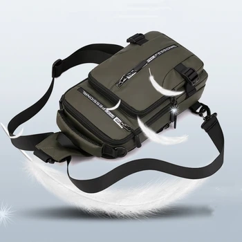 Мултифункционални мъже отличителни чанти с USB зареждане, чанта през рамо с едно рамо, водоустойчив пътни чанти през рамо, нагрудная чанта с голям капацитет Мултифункционални мъже отличителни чанти с USB зареждане, чанта през рамо с едно рамо, водоустойчив пътни чанти през рамо, нагрудная чанта с голям капацитет 1