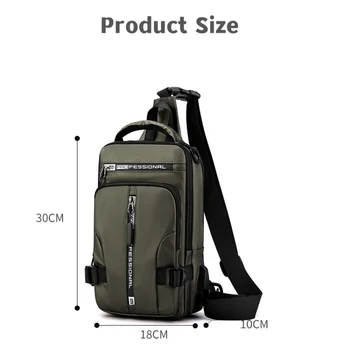 Мултифункционални мъже отличителни чанти с USB зареждане, чанта през рамо с едно рамо, водоустойчив пътни чанти през рамо, нагрудная чанта с голям капацитет Мултифункционални мъже отличителни чанти с USB зареждане, чанта през рамо с едно рамо, водоустойчив пътни чанти през рамо, нагрудная чанта с голям капацитет 5
