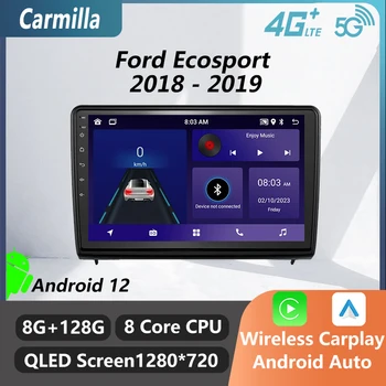 Радиото в автомобила на Android за Ford Ecosport 2018-2019 2 Din 10,1 инча Кола стерео GPS Навигация Мултимедиен Плеър Wifi Авторадио