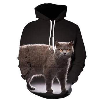 Мультяшные качулки kawaii с 3D принтом котка, мъжка hoody, пуловер с дълъг ръкав, блузи с качулка, блузи, мъжки дрехи Мультяшные качулки kawaii с 3D принтом котка, мъжка hoody, пуловер с дълъг ръкав, блузи с качулка, блузи, мъжки дрехи 3