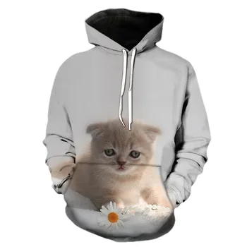 Мультяшные качулки kawaii с 3D принтом котка, мъжка hoody, пуловер с дълъг ръкав, блузи с качулка, блузи, мъжки дрехи Мультяшные качулки kawaii с 3D принтом котка, мъжка hoody, пуловер с дълъг ръкав, блузи с качулка, блузи, мъжки дрехи 4