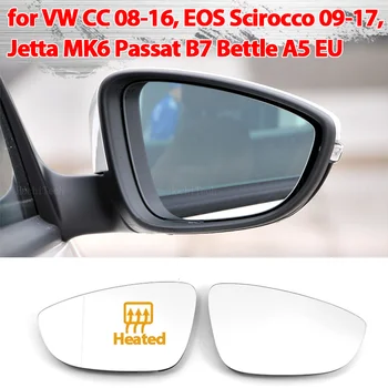 Лявото на Дясното Крило Огледално Стъкло С отопление за Водача И Пътника За Volkswagen VW CC 08-16 EOS Scirocco, Jetta MK6 Passat B7 Bettle A5 EU