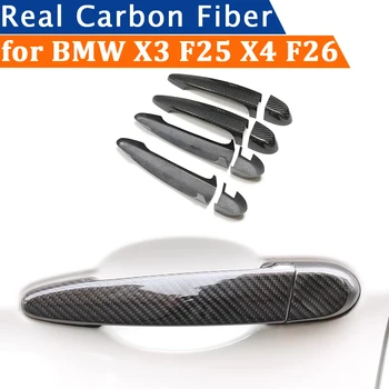 За BMW X3 F25 2011-2017 X4 F26 2014-2018 автоаксесоари от настоящето въглеродни влакна Врата копчето на Кутията рамка стикер Външен бодикит
