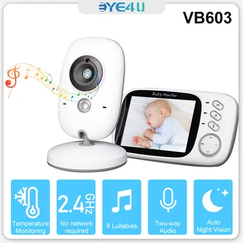 VB603 следи бебето с Камера 2.4 Ghz Безжична Камера Видеонаблюдение за Майките и Децата Мониторинг на Температурата на Двупосочна Аудио Детски Предмет