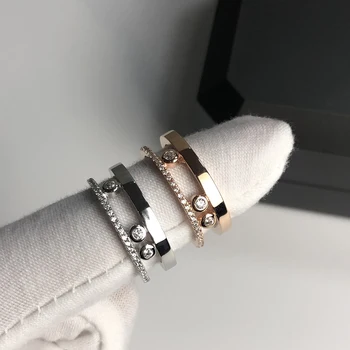 Висококачествени бижута луксозна марка от сребро 925 проба с диамантен пръстен, годежен пръстен за жени, привлекателна и секси подарък за празниците