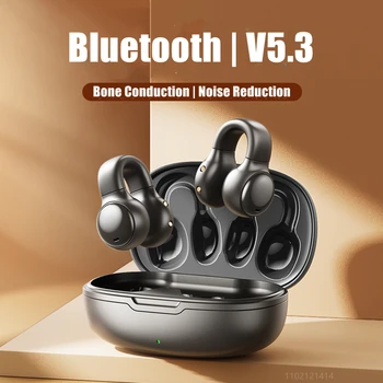 LIULIU 2023 Нови Слушалки с Костна Проводимост TWS Безжични Bluetooth 5.3 Слушалките с Шумопотискане Стерео Слушалки Водоустойчив Headp