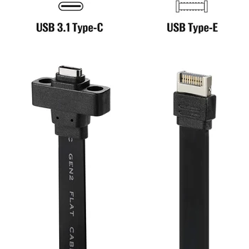 Удължител за заглавието на предния панел USB 3.1 Type C 50 см, USB кабел 3.1 Type E - USB Type 3.1 на C, кабел Gen 2 10 gbps Удължител за заглавието на предния панел USB 3.1 Type C 50 см, USB кабел 3.1 Type E - USB Type 3.1 на C, кабел Gen 2 10 gbps 1