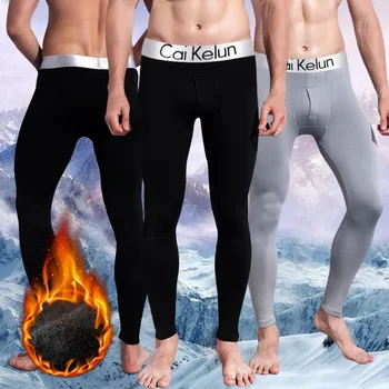 Зимно мъжко бельо thermal; обикновена изолирана топли флисовые плюшени мъжки костюми, панталони Xxxl размер плюс