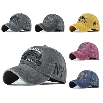 Бейзболна шапка възстановяване на предишното положение Шапка с надпис NY, пролетно-есенна шапка в стил хип-хоп, приталенная шапка, шапка за мъже, жени, шлайфане многоцветни