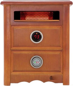 Нагревател DR999, 1500 W, Новата Двойна система за отопление с Прикроватной тумбочкой, Мебелен шкаф, Дистанционно управление, Череша
