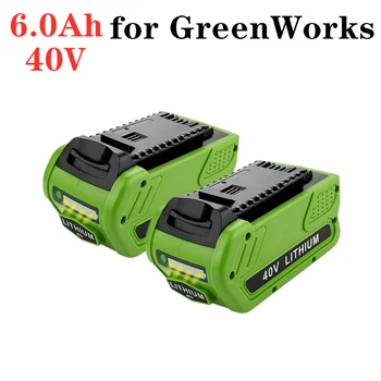 40 6.0 Ah Замяна на литиево-йонна Батерия за 6000 mah GreenWorks 29472 29462 Батерия G-MAX Електроинструмент 29252 20202 22262 25312 L50
