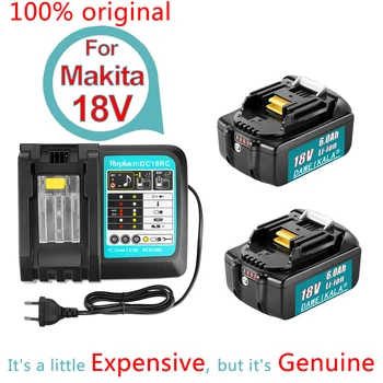 100% оригинална акумулаторна батерия електроинструменти Makita 18V 6.0 Ah с подмяна на led зарядно устройство LXT BL1860B BL1860 BL1850