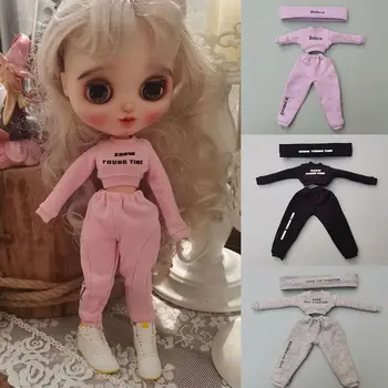 Модни идеи за подаръци, играчки, дрехи за кукли 1/6, върхове за кукли, превръзка на главата, панталони за кукли, блузи, ръчно изработени дрехи за кукли