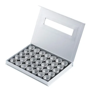 Чанта-органайзер за дизайн на ноктите с 35 слотове, устойчив на удари диамантена топка, бижу пръстен с кристали, лъскав таблет, кутия за съхранение