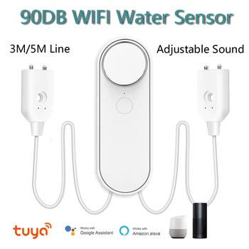 Сензор, изтичане на вода, Wi-Fi, нивото на течове, детектор на звуковата сигнализация, защита от преливане, приложение на Hristo Smart Life, домашен дистанционно управление