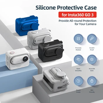 Силиконов защитен калъф за спортна камера Insta360 GO 3 Калъф за Insta360 GO 3 с защитно фолио за обектива Аксесоари
