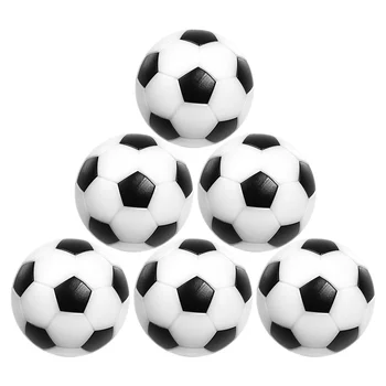 6шт Настолни Футболни Топки Играчки, Мини-Футбол на Малки Футболни Топки Черно-бели Футболни играчки (32 мм)