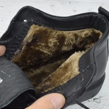 Препоръчвам! Мъжки зимни обувки от естествена кожа, с кръгли пръсти, супер топли плюшени зимни обувки бизнесмен, висококачествена зимна кожа памучен обувки Препоръчвам! Мъжки зимни обувки от естествена кожа, с кръгли пръсти, супер топли плюшени зимни обувки бизнесмен, висококачествена зимна кожа памучен обувки 3