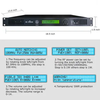 200 W 200 W FM-предавател + дипольная антена + комплект кабели 200 W 200 W FM-предавател + дипольная антена + комплект кабели 4