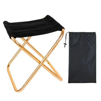 Портативен сгъваем стол за риболов от алуминиева сплав, столче за пикник, сгъваеми столове, стол за къмпинг стол за косене на трева, плажен стол