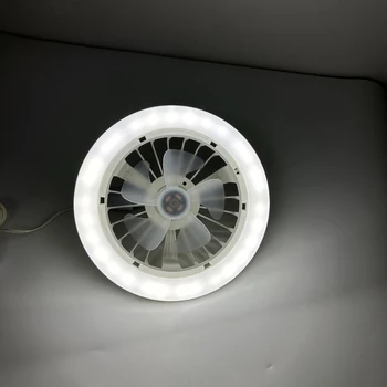 Вентилатор на тавана мощност е 30 W, с вградено осветление E27 Дистанционно потолочное осветление спални Вентилатор на тавана мощност е 30 W, с вградено осветление E27 Дистанционно потолочное осветление спални 4