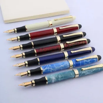 висок клас марка jinhao x450 метална писалка със сини, зелени, златни мастило, на ученически пособия, офис, подарък за писане