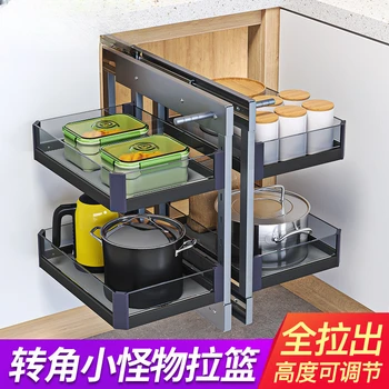 Кухненски шкафове, ъглова кошница кухненско оборудване за съхранение кошница НЛО.