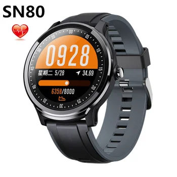 2023 Нови умен часовник SN80, модерни спортни часовници, фитнес тракер, IP68 водоустойчив смарт гривна, монитор на сърдечната честота за Android и IOS