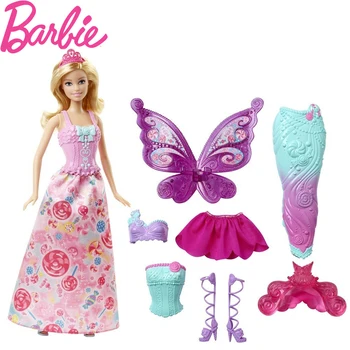 Оригинална кукла-русалка от марката Барби Функция Кукла-русалка, подарък на едно момиче за рожден ден, играчки за момичета, подарък Boneca Juguetes