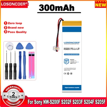 LOSONCOER 300 mah Батерия За Walkmen на Sony NW-S200F S202F S203F S204F S205F MP3 Батерии