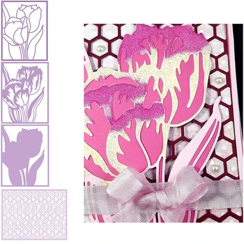 Кремаво-розови метални режещи удари, богато украсени рози, печати за направата на картичките 2020