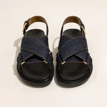 Дамски спортни сандали с преминаването каишка на STEFKA, новост 2023, лятна градинска дрехи, стотици римски сандали с плоско дъно