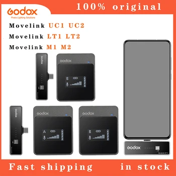Godox MoveLink UC1 UC2 LT1 LT2 M1 M2 Безжичен Петличный Микрофон Приемник за Телефон DSLR Камера на Смартфон 2.4 Ghz Безжичен Микрофон