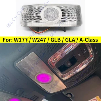 64 Цветове LED Високоговорител За Очила За Mercedes Benz W177 W247 W118 GLB GLA A B Class Настройка на Съраунд звука На Покрива На Автомобила Околната Светлина