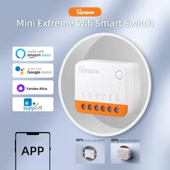 SONOFF MINIR4 WiFi Smart Switch 2-полосное управление на Mini Extreme Smart Home Relay Подкрепа R5 S-MATE Voice за Алекса Alice Google Home