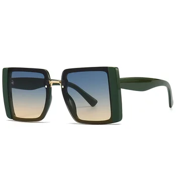 Нови Извънгабаритни Класически Квадратни Слънчеви Очила Дамски Реколта Нюанси Мъжки Trend Дизайн Луксозни Слънчеви Очила с UV400 Eyewear Gafas Oculos