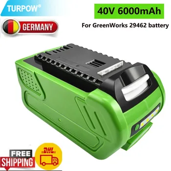 Turpow 40 6000 mah Акумулаторна Замяна Батерия За Creabest 40 До 200 W GreenWorks 29462 29472 22272 G-MAX GMAX Батерия