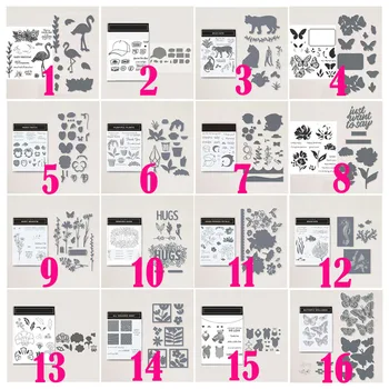 Нови метални режещи печати във формата на пеперуди, цветя и животински, прозрачни печати за украса на албум, дневник, шаблони, шаблони за релеф 