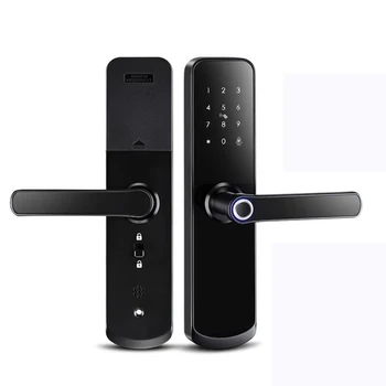 2023 Най-новото интелигентно приложение, Wifi Цифрови брави с пръстови отпечатъци, биометрични електронен водоустойчив секретни Wi-Fi система за заключване на вратите на Sasha