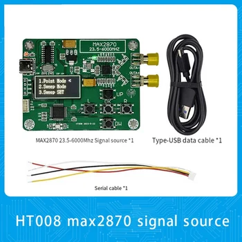 HT008 Източник на сигнал MAX2870 STM32 23,5-6000 Mhz генератор на сигнали Точка в подкрепа на източник на сигнал / режим е Лесен за използване