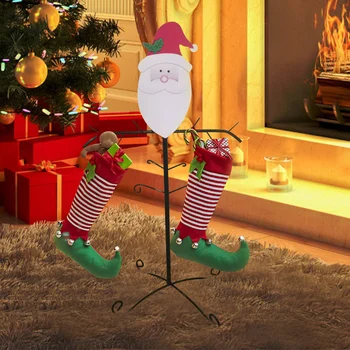 Коледен държач за отглеждане, поставка за коледни метални клони на дървото, закачалка за чорапи, украса за дома, закачалка с шарките на Дядо Коледа и снежен човек Коледен държач за отглеждане, поставка за коледни метални клони на дървото, закачалка за чорапи, украса за дома, закачалка с шарките на Дядо Коледа и снежен човек 5