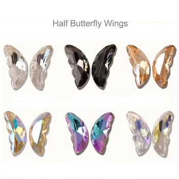 5x10 mm, половината от крилата на пеперуди, кристали за дизайн на ноктите, златна яка спускане, блестящ кристал, 3D стъклени кристали, висулки за нокти 5x10 mm, половината от крилата на пеперуди, кристали за дизайн на ноктите, златна яка спускане, блестящ кристал, 3D стъклени кристали, висулки за нокти 5