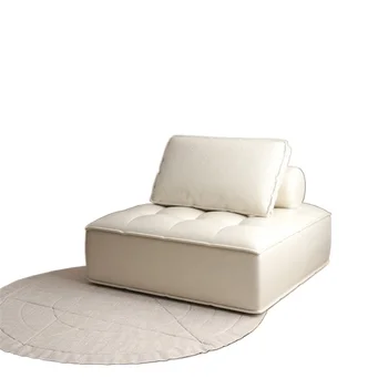 Кожен диван в скандинавски стил, поролоновая гъба, изчистен луксозен модулен диван, мързелив модулен секционни диван, мебели за спалня Soggiorno