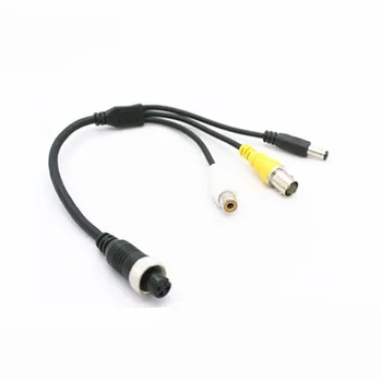 WRZ-H110 Авиационна корона за кола кабел BNC аудио и видео кабел за захранване DC + BNC + RCA 4pin кабел
