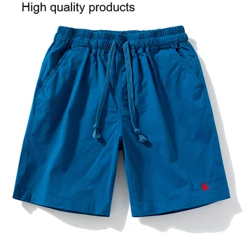 Ежедневни мъжки къси панталони 2023, нов, висококачествен памучен лятна плажно облекло за мъже, корея, градинска облекло