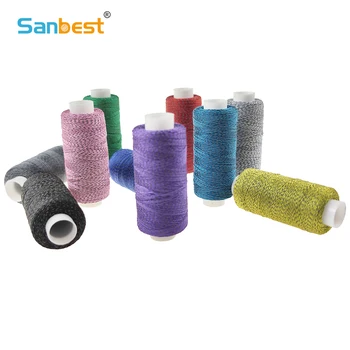 Светоотражающая конец Sanbest от полиестер, ръчно вышивальная машина 250 м 75г/2 нощувки, многоцветен за защитни шапки, дрехи, вязаная със собствените си ръце